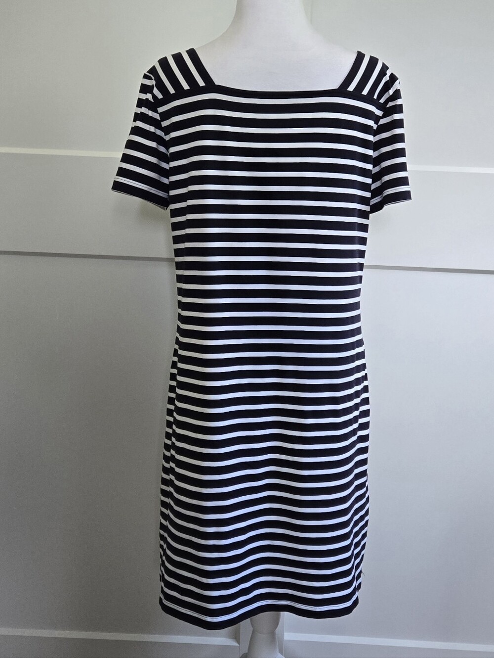 Saint James Blue And White Striped Womens Size 14 Dress